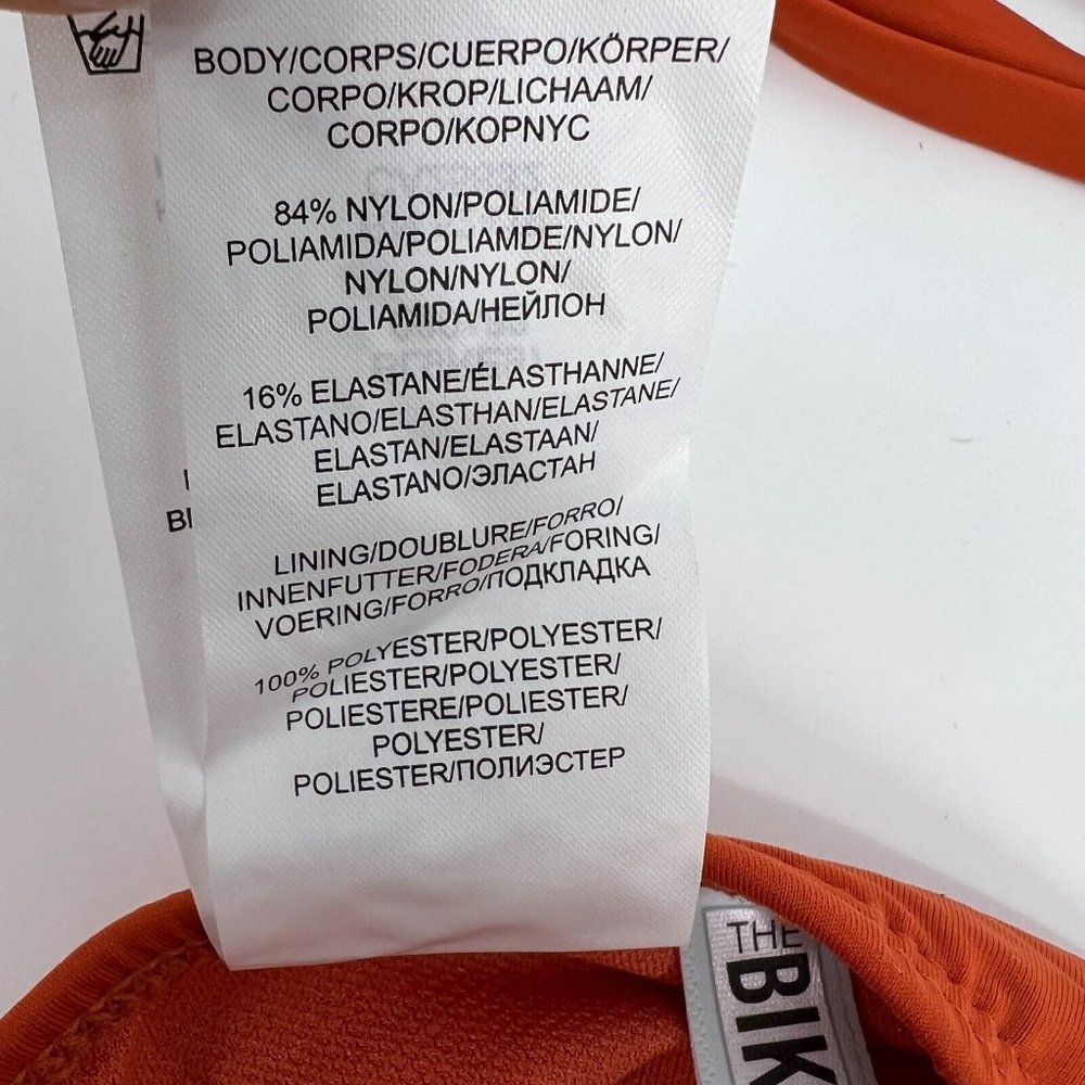 The Bikini Lab Bandeau Bikini Two Piece Set Orange Strappy NWT - Picture 8 of 12
